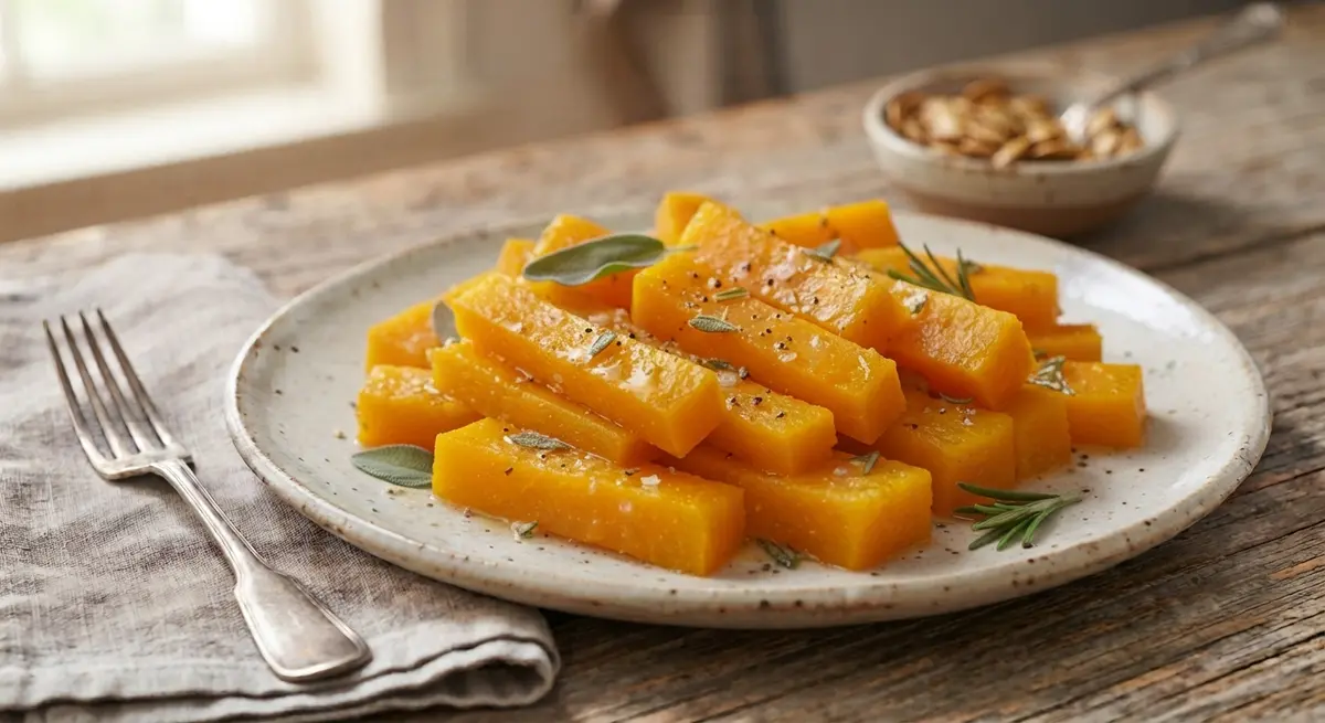 Steamed Butternut Sticks
